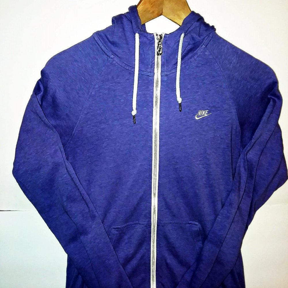 NIKE Women's Zip up Hooded Jacket Purple Medium